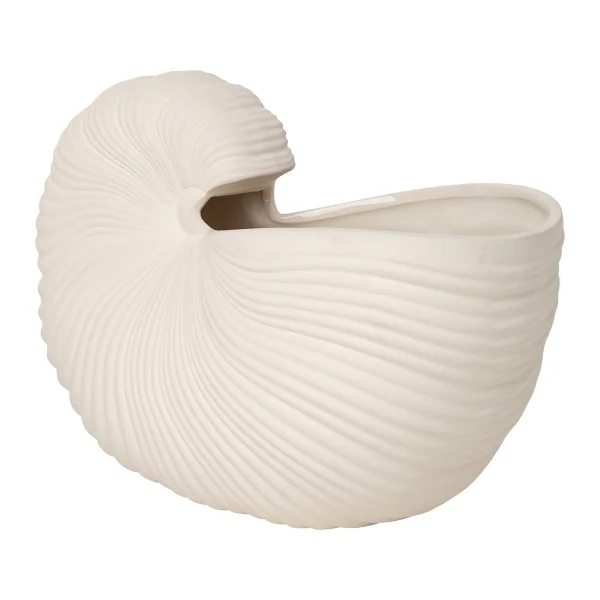 ferm LIVING Shell pot Off white