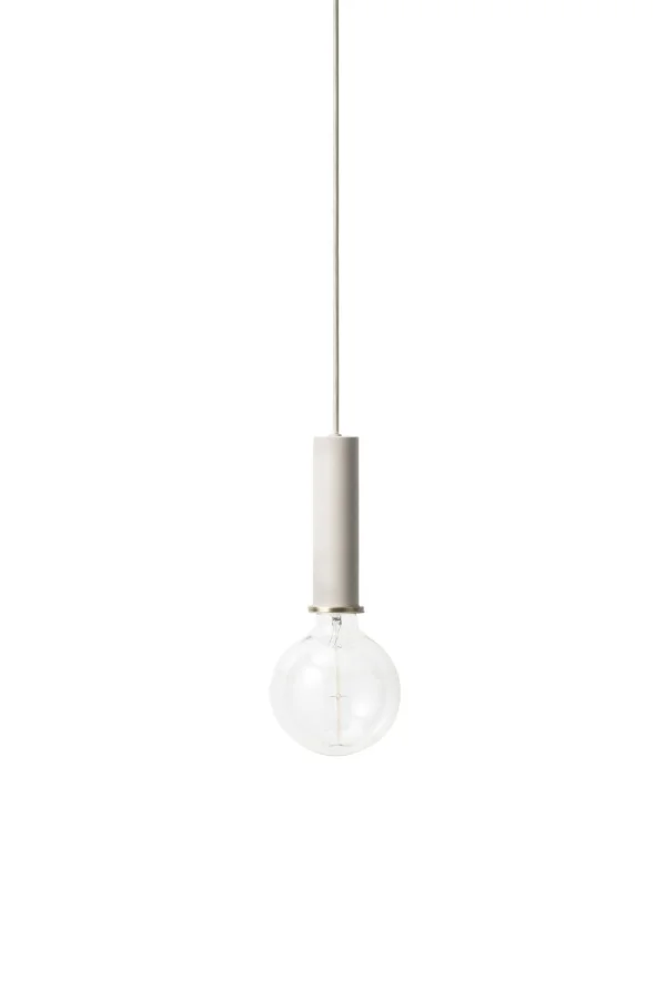 ferm LIVING Socket hanglamp - lichtgrijs - hoog