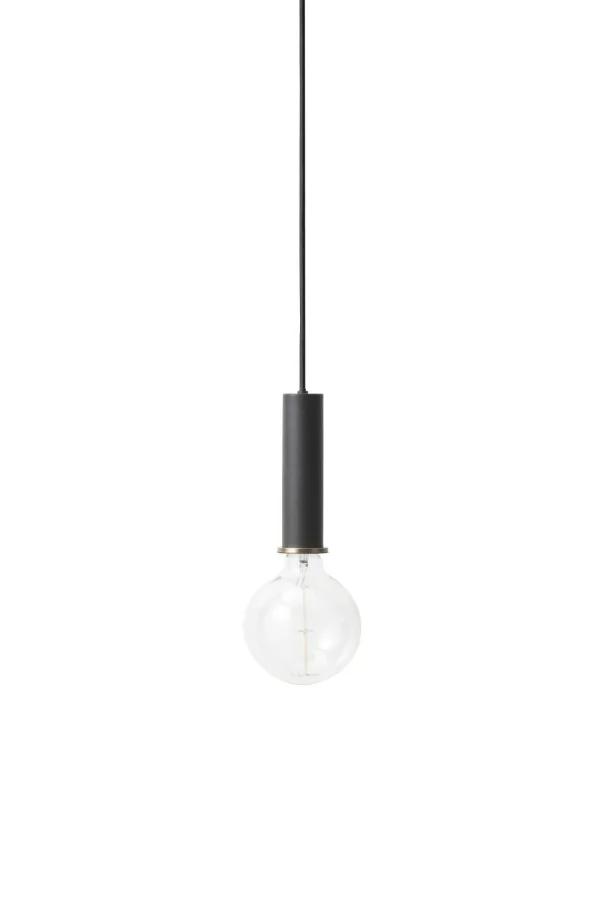 ferm LIVING Socket hanglamp - zwart - hoog