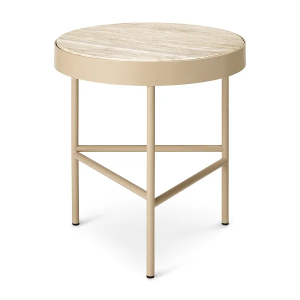 ferm LIVING Travertine salontafel Ø40 cm Cashmere