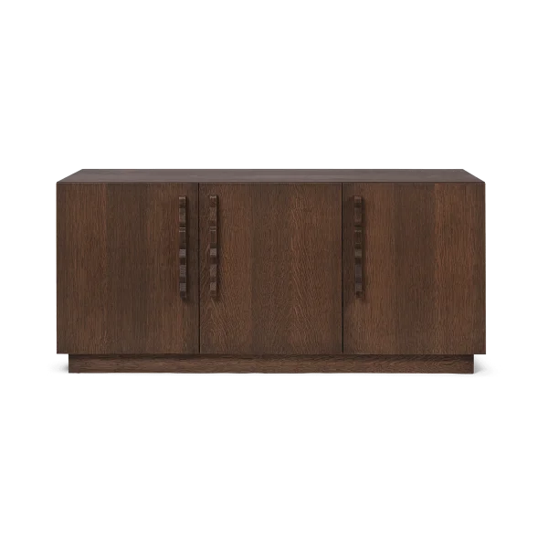 ferm LIVING Unda sideboard 146x68x50 cm Donker gebeitst eikenhout