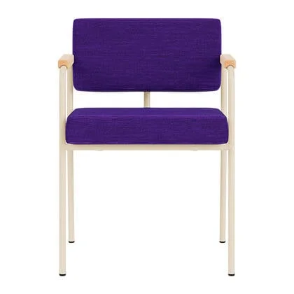 FÉST Monday Eetkamerstoel met Armleuning - Steelcut Quartet - Sand / Purple
