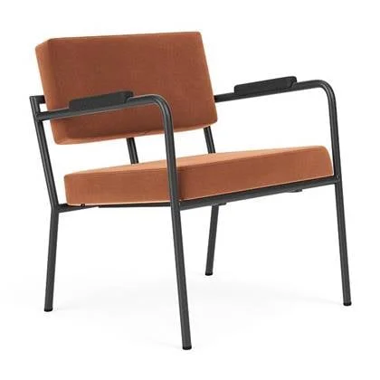 FÉST Monday fauteuil met amleuning zwart|zwart Royal 160 magnolia