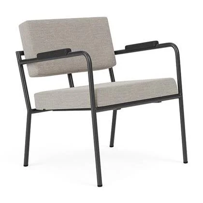 FÉST Monday fauteuil met amleuning zwart|zwart Sydney 22 beige