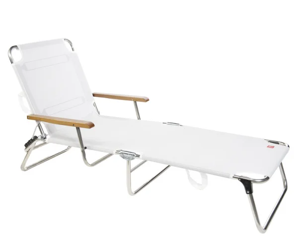 Fiam Amigo met armleuningen - ligstoel - zilvergrijs - Armleuning Robinie