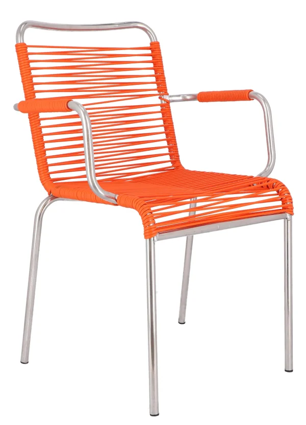 Fiam Fiam Mya Spaghetti Armleunstoel Stapelbaar - oranje
