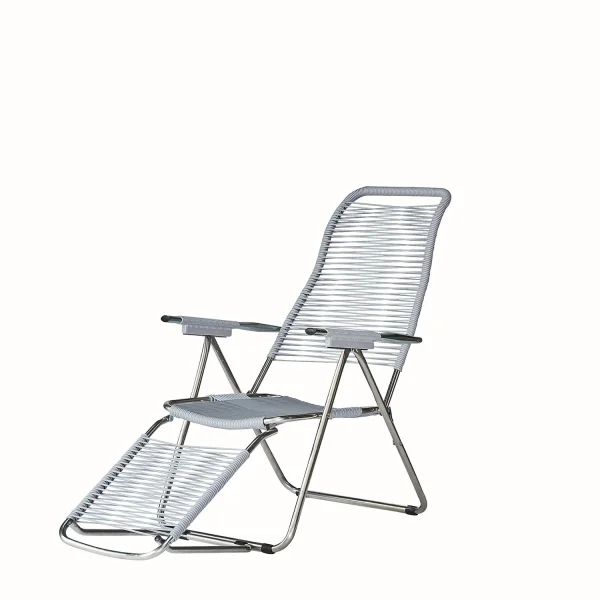 Fiam Spaghetti ligstoel - grijs - aluminium