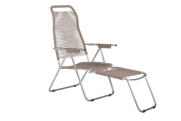 Fiam Spaghetti ligstoel - taupe - aluminium