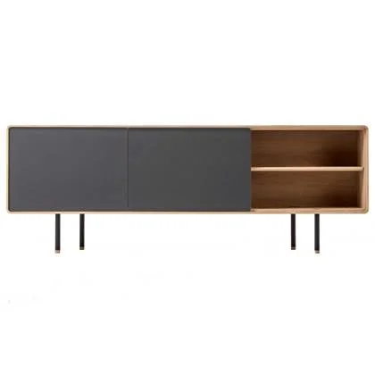 Fina dressoir tv-meubel 180x45 naturel|zwart