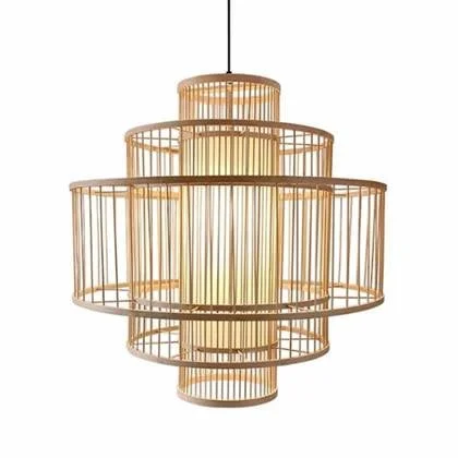 Fine Asianliving Bamboe Hanglamp Handgemaakt Naturel - Lena D50cm