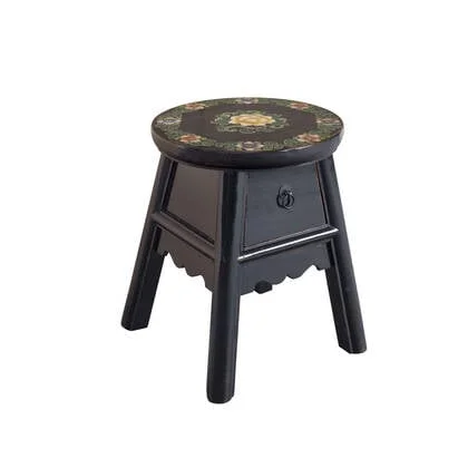 Fine Asianliving Chinese Kruk Zwart Handgeschilderd