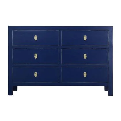 Fine Asianliving Chinese Ladekast Midnight Blauw B120xD40xH80cm