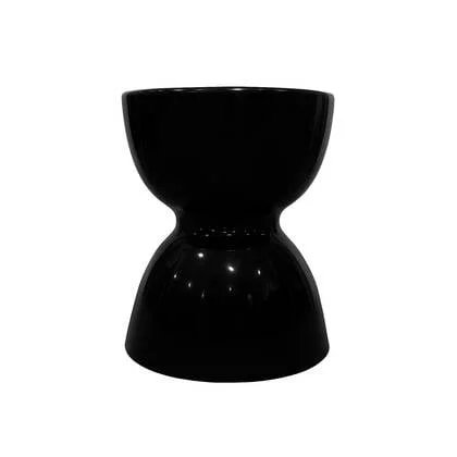 Fine Asianliving Keramische Kruk Zwart Handgemaakt -