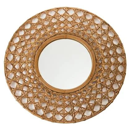 Fine Asianliving Ronde Wandspiegel Frame Handgeweven