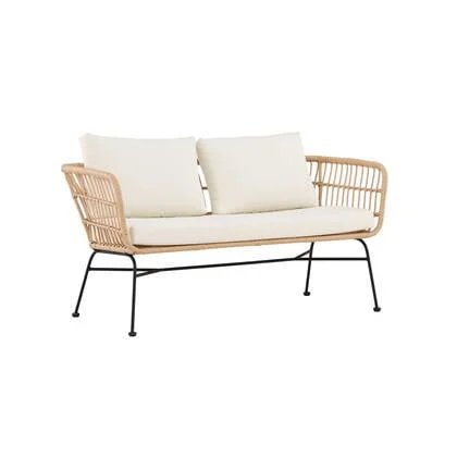 Fjôrd - 2-Zitsbank Naturel Rotan - 142x67x71cm - Isola