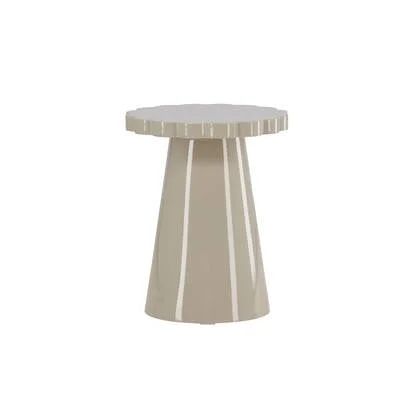Fjôrd - Bijzettafel Rond - Beige MDF - 45x45x55cm - Krull