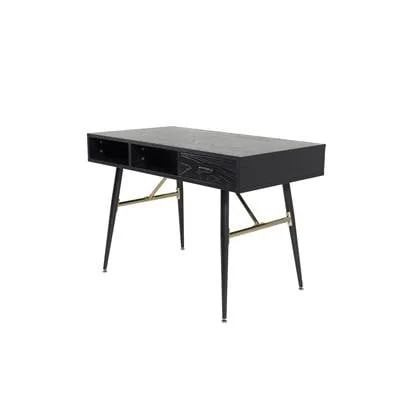 Fjôrd - Bureau Gold|Zwart - 110cm