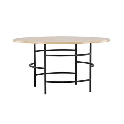 Fjôrd - Eettafel Rond - Naturel|Zwart - 140cm - Copenhagen