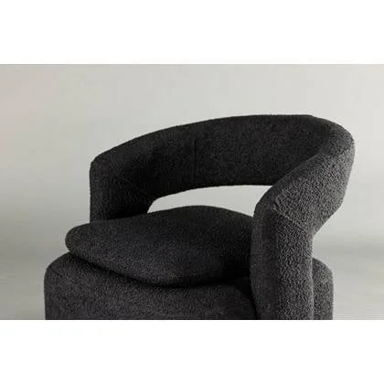 Fjôrd - Fauteuil Zwart - Bouclé - Laurel