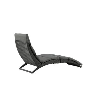 Fjôrd - Lounge Ligbed Zwart - Wicker - Archie