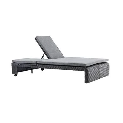 Fjôrd - Lounge Ligbed Zwart|Donkergrijs - Spunpolyester - London