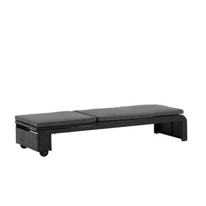 Fjôrd - Lounge Ligbed Zwart|Grijs - London