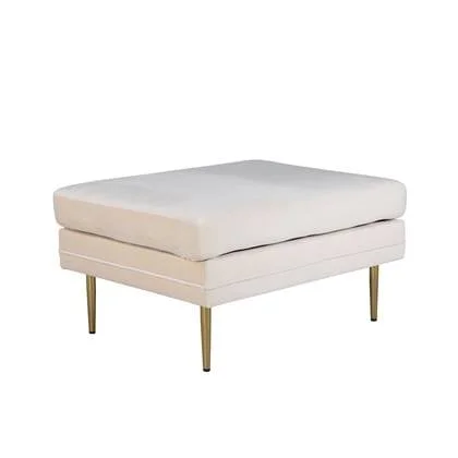 Fjôrd - Poef Beige|Goud - Velvet - Boom