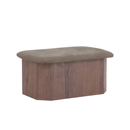 Fjôrd - Poef Bruin Stof - 59x88x42cm - Todd