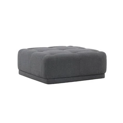 Fjôrd - Poef Donkergrijs Stof - 100x100x40cm - Turin