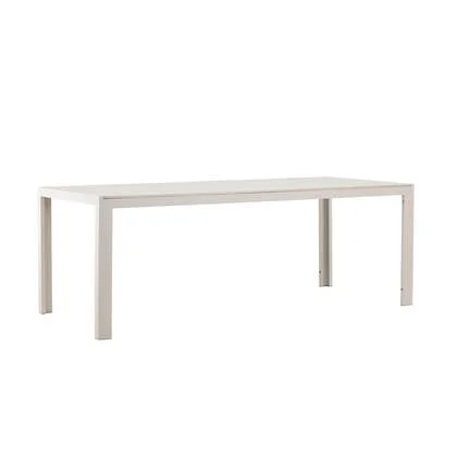 Fjôrd - Tuintafel Rechthoek - Beige Aluminium - 205x90x74cm - Mirko