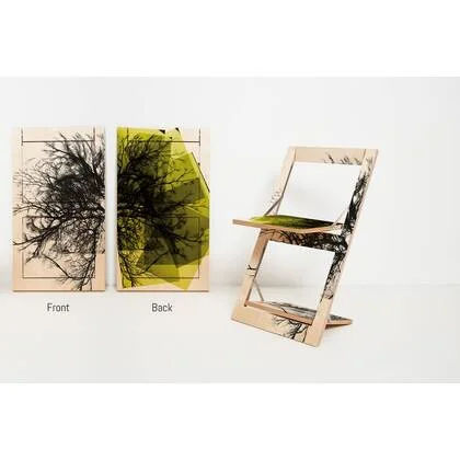 Fläpps Klapstoel - Baum|Baum Gelb (aan beide zijden bedrukken)