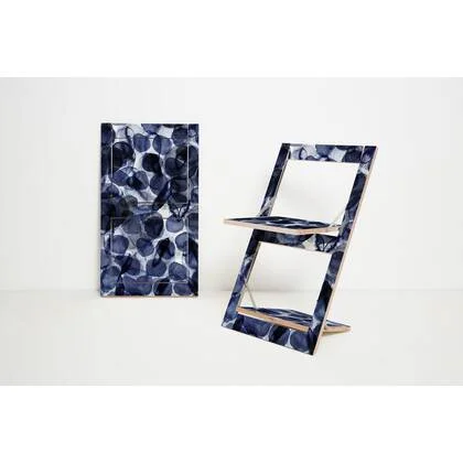 Fläpps Klapstoel - Bubbles Indigo door Pattern Studio