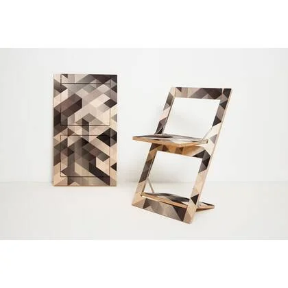 Fläpps Klapstoel - Criss Cross Grey op berkenhout