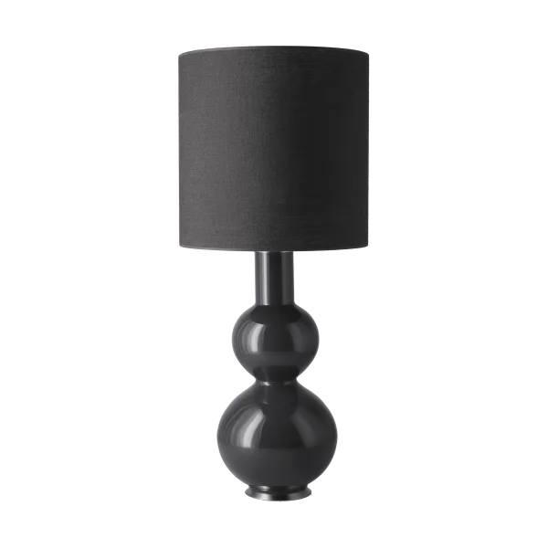 Flavia Lamps Augusta tafellamp grijze lampvoet Lino Negro M