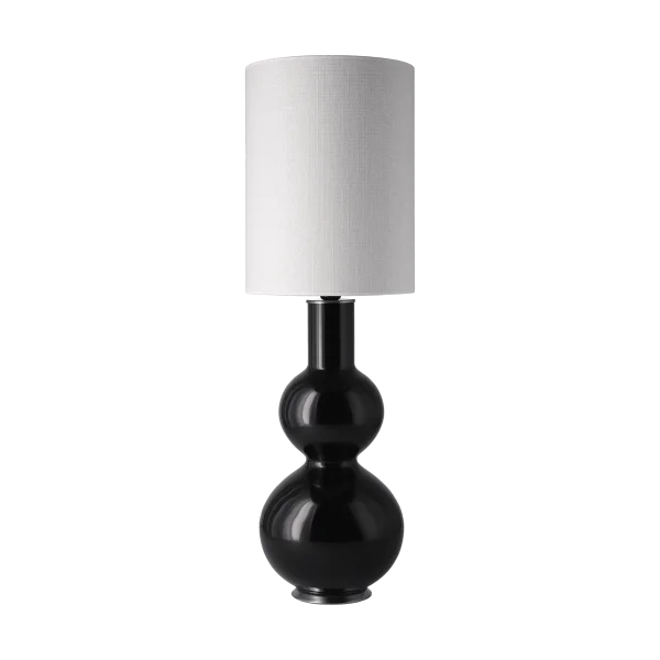 Flavia Lamps Augusta tafellamp zwarte lampvoet Babel Beige L