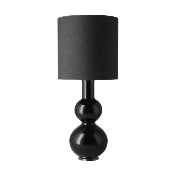 Flavia Lamps Augusta tafellamp zwarte lampvoet Lino Negro M