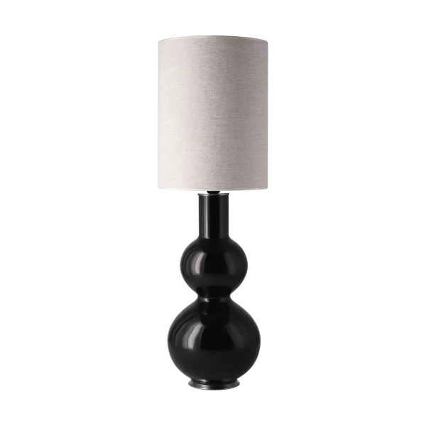 Flavia Lamps Augusta tafellamp zwarte lampvoet London Beige L