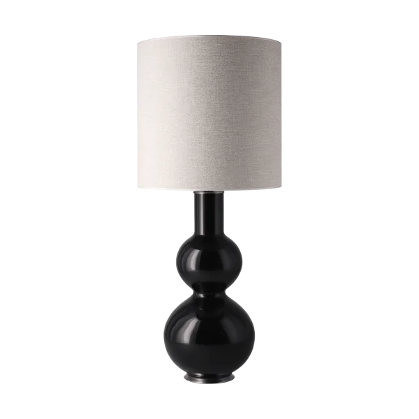 Flavia Lamps Augusta tafellamp zwarte lampvoet London Beige M