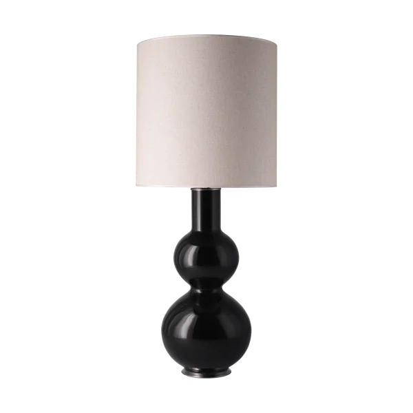 Flavia Lamps Augusta tafellamp zwarte lampvoet Milano Tostado M