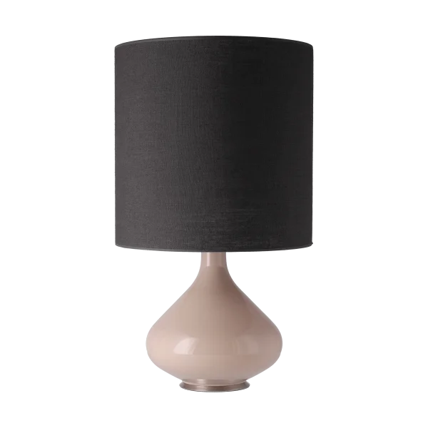 Flavia Lamps Flavia tafellamp beige lampvoet Lino Negro M