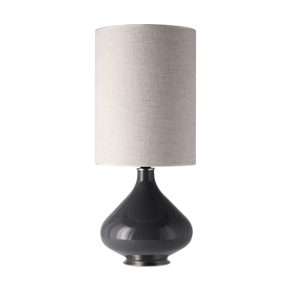 Flavia Lamps Flavia tafellamp grijze lampvoet London Beige L