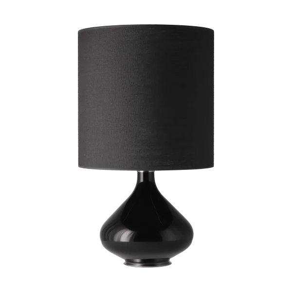 Flavia Lamps Flavia tafellamp zwarte lampvoet Lino Negro M