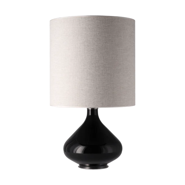 Flavia Lamps Flavia tafellamp zwarte lampvoet London Beige M