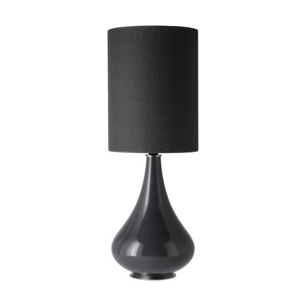 Flavia Lamps Renata tafellamp grijze lampvoet Lino Negro L