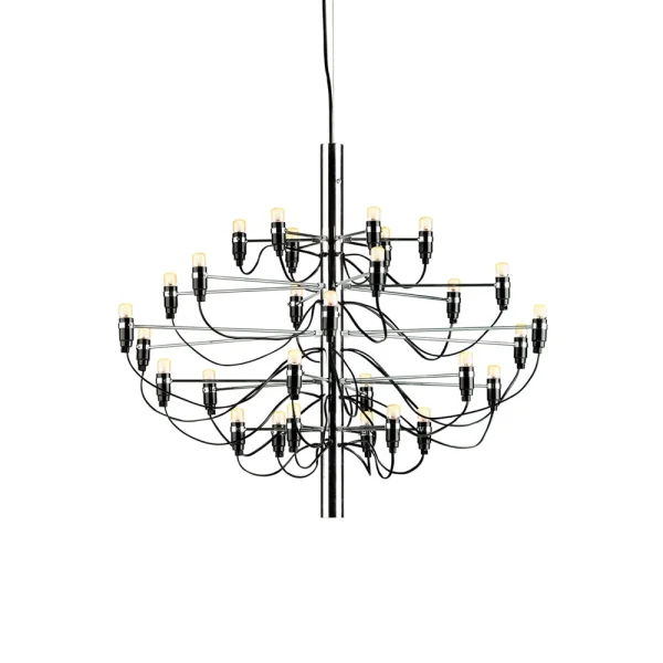 Flos 2097 Sarfatti kroonluchter Chroom 30 lampen