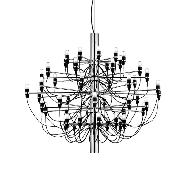 Flos 2097 Sarfatti kroonluchter Chroom 50 lampen