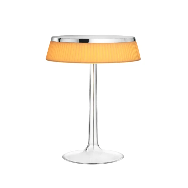 Flos Bon Jour T tafellamp Chrome-soft stoffen kap