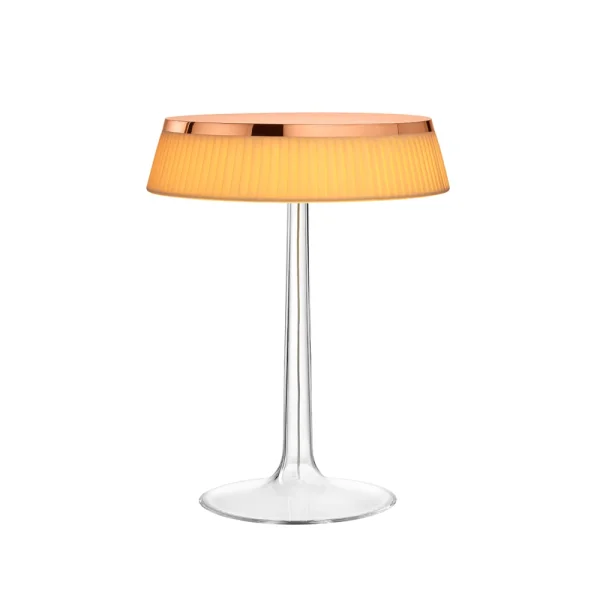 Flos Bon Jour T tafellamp Copper-soft stoffen kap