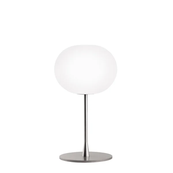 Flos Glo-ball T1 tafellamp Wit opaalglas-matzilveren standaard