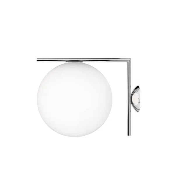 Flos IC lights C/W1 muurlamp Chroom-opaal